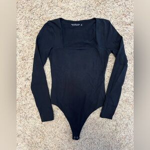 Abercrombie black long sleeve bodysuit size small